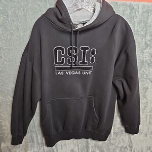 XNT Sweatshirt Hoodie Adult Sz Lg  CSI  Las Vegas Black thick